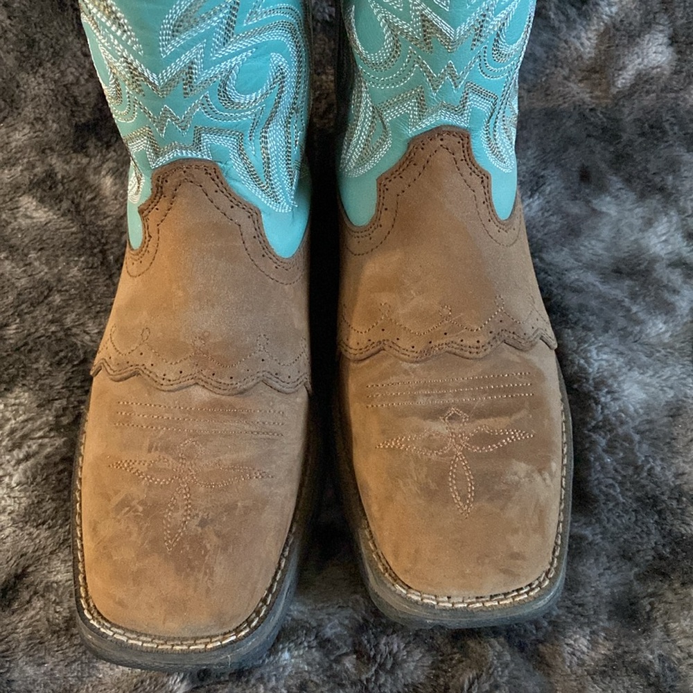 Durango Lady Rebel 10 inch tall Powder Blue 6.5 M Western Boots - Picture 3 of 5